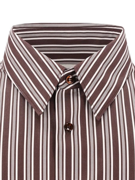 Camicia in popeline di cotone a righe