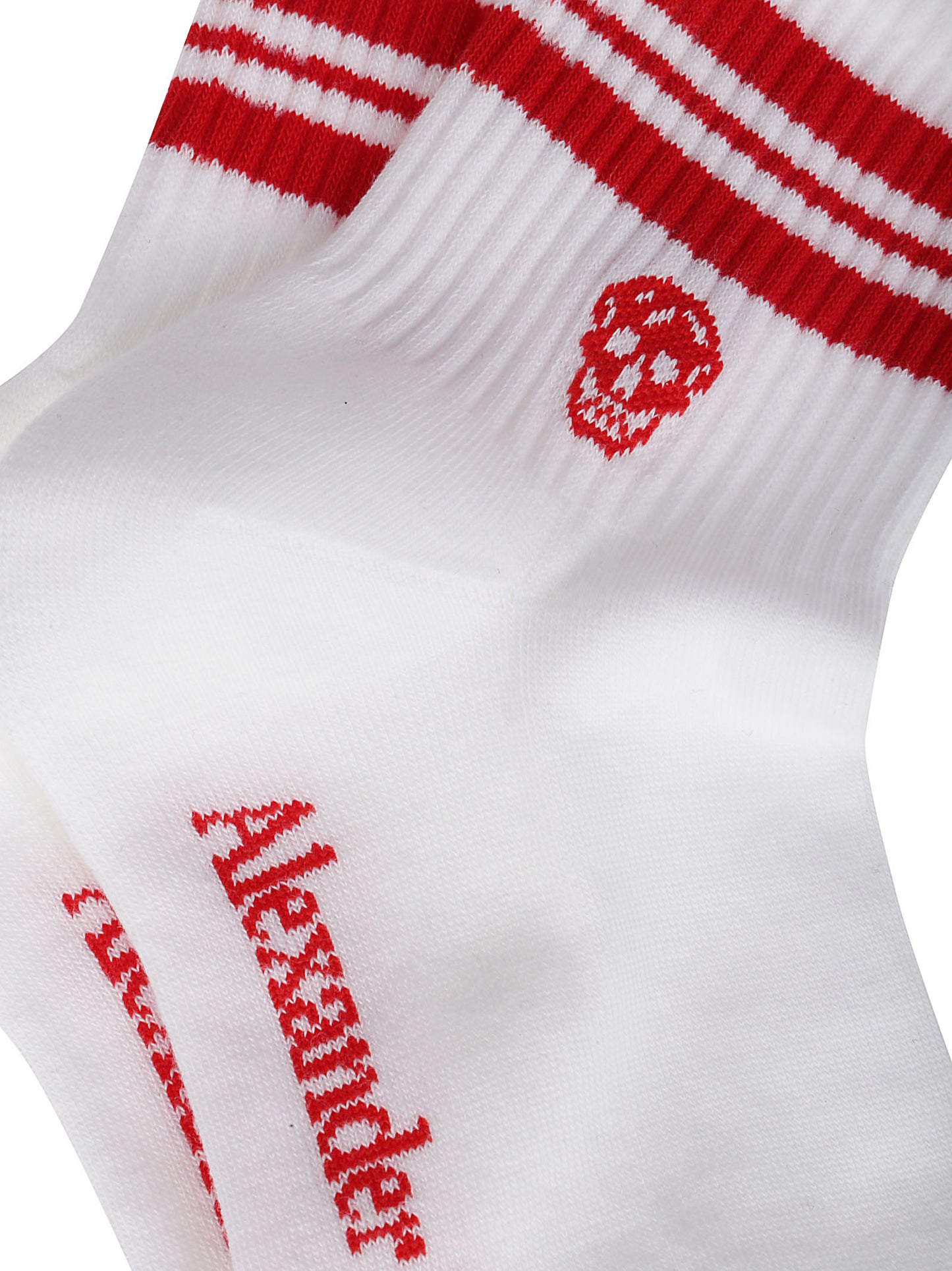 WHITE AND RED COTTON SOCKS