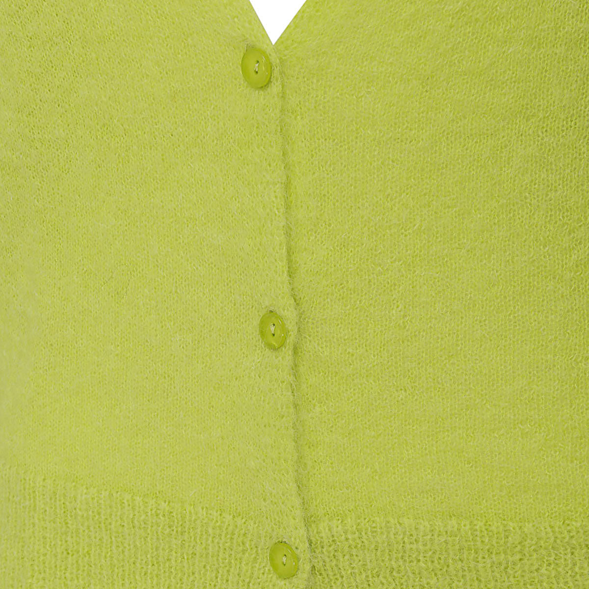 ACID GREEN MOHAIR CARDIGAN