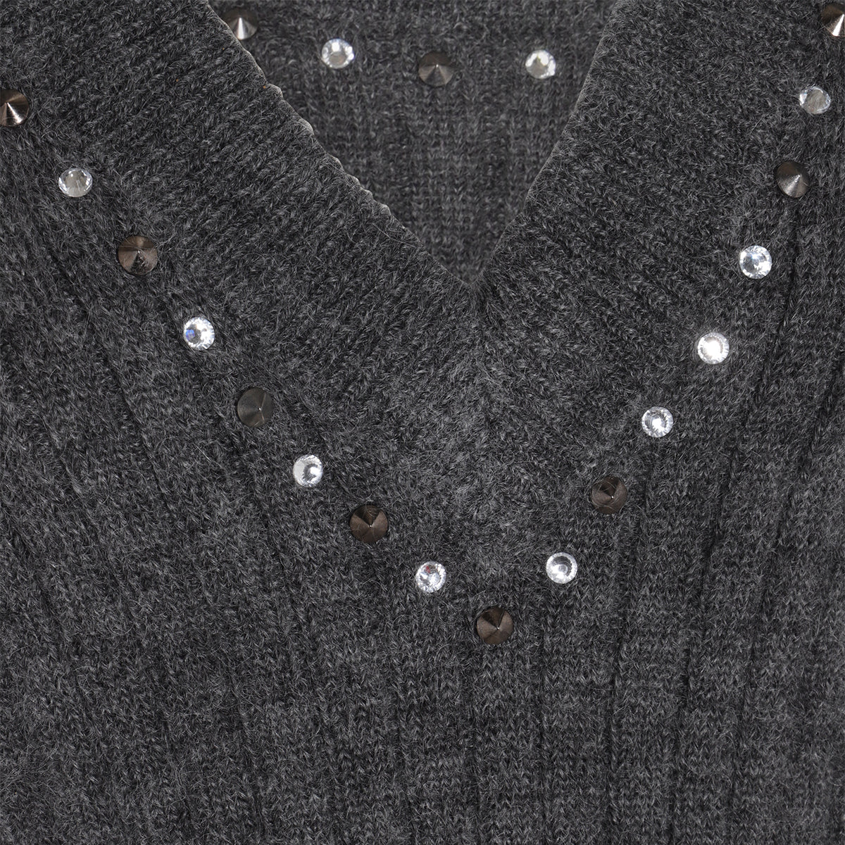 GREY WOOL BLEND JUMPER