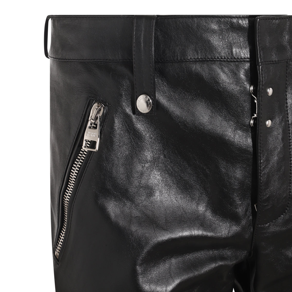 BLACK LEATHER TROUSERS