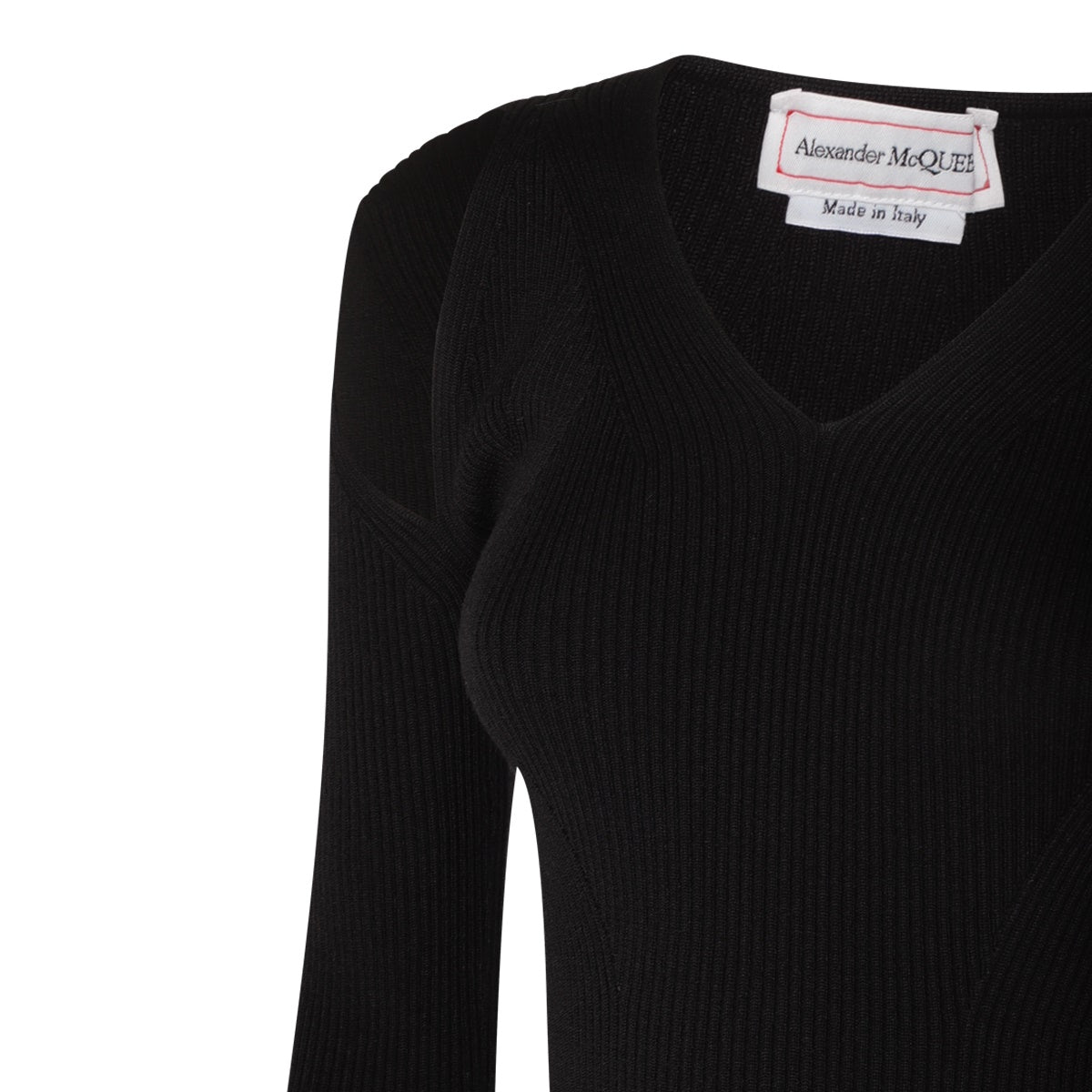 BLACK WOOL BLEND JUMPER