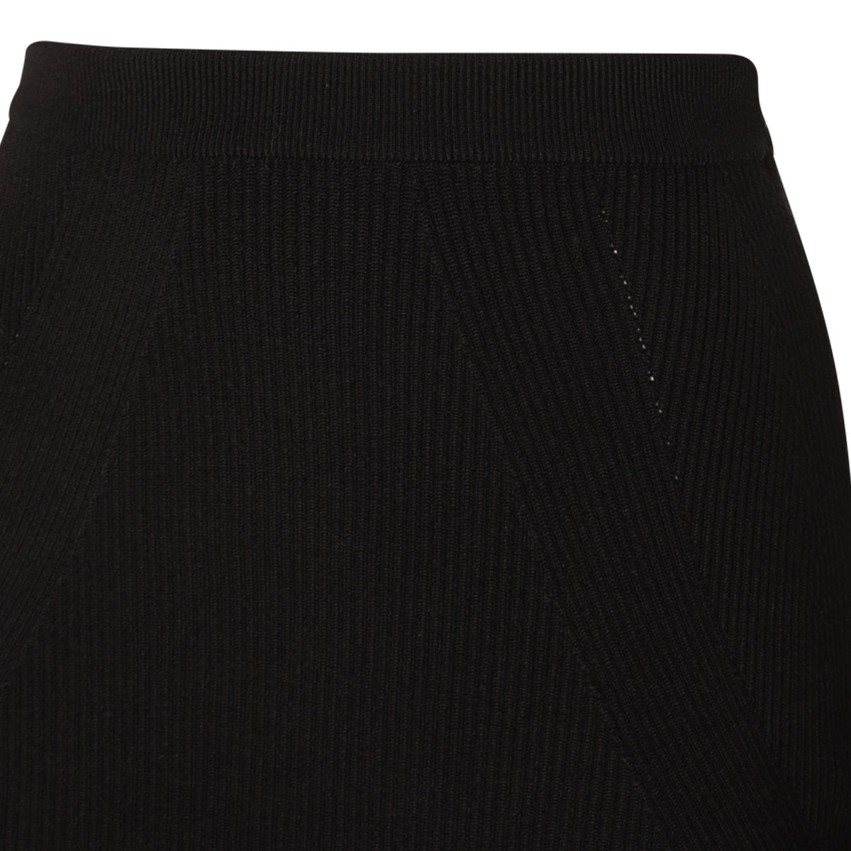 BLACK WOOL BLEND SKIRT