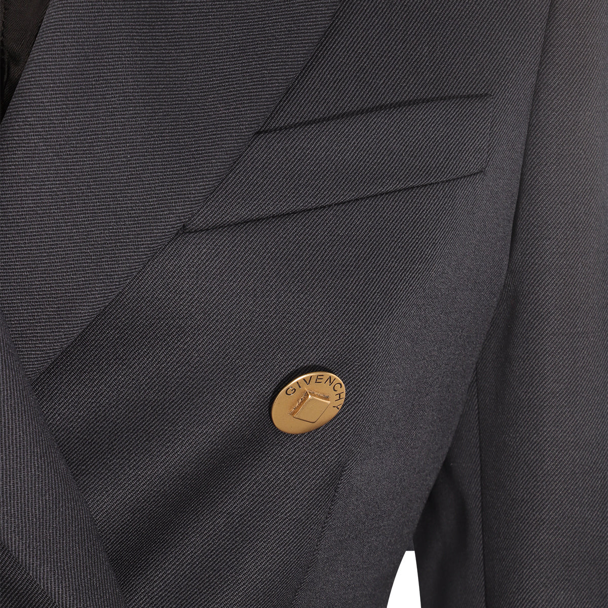 NAVY WOOL AND MOHAIR BLAZER