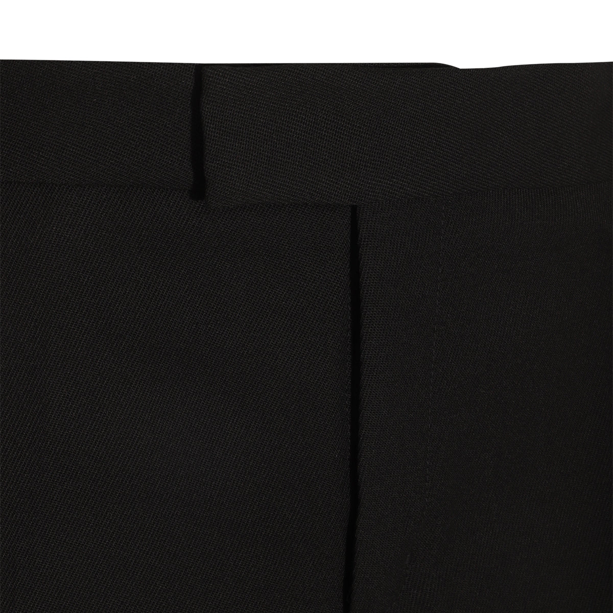 BLACK WOOL BLEND PANTS