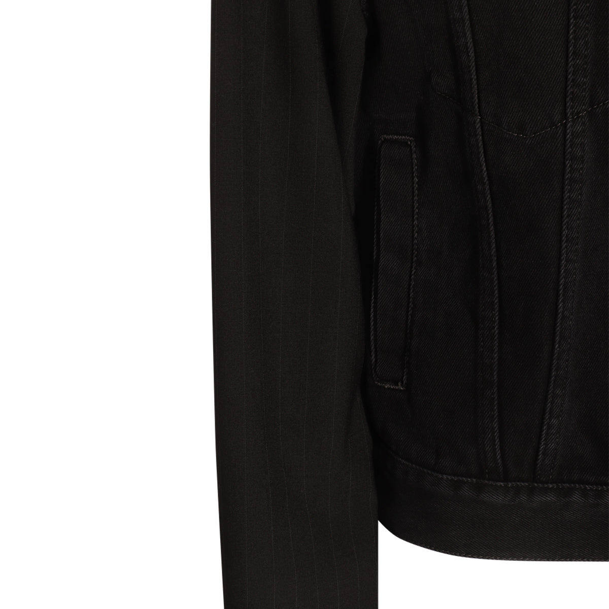 BLACK COTTON DENIM JACKET