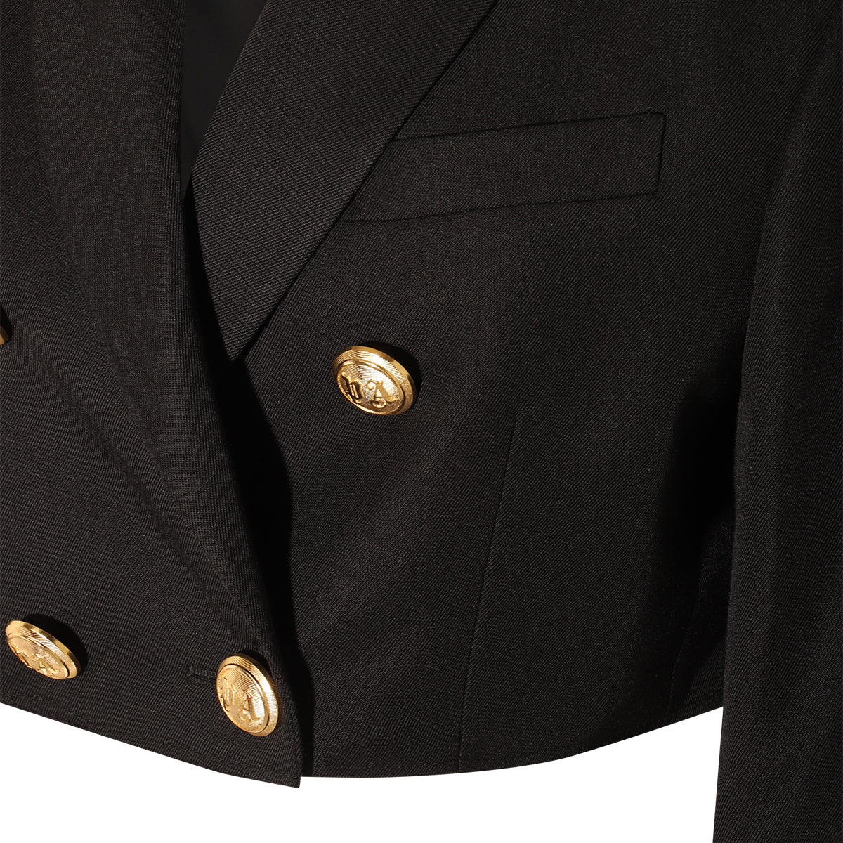 BLACK WOOL BLEND BLAZER