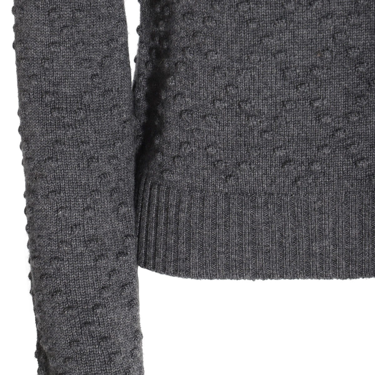 GREY WOOL AND CASHMERE BLEND SALVE SWEATER