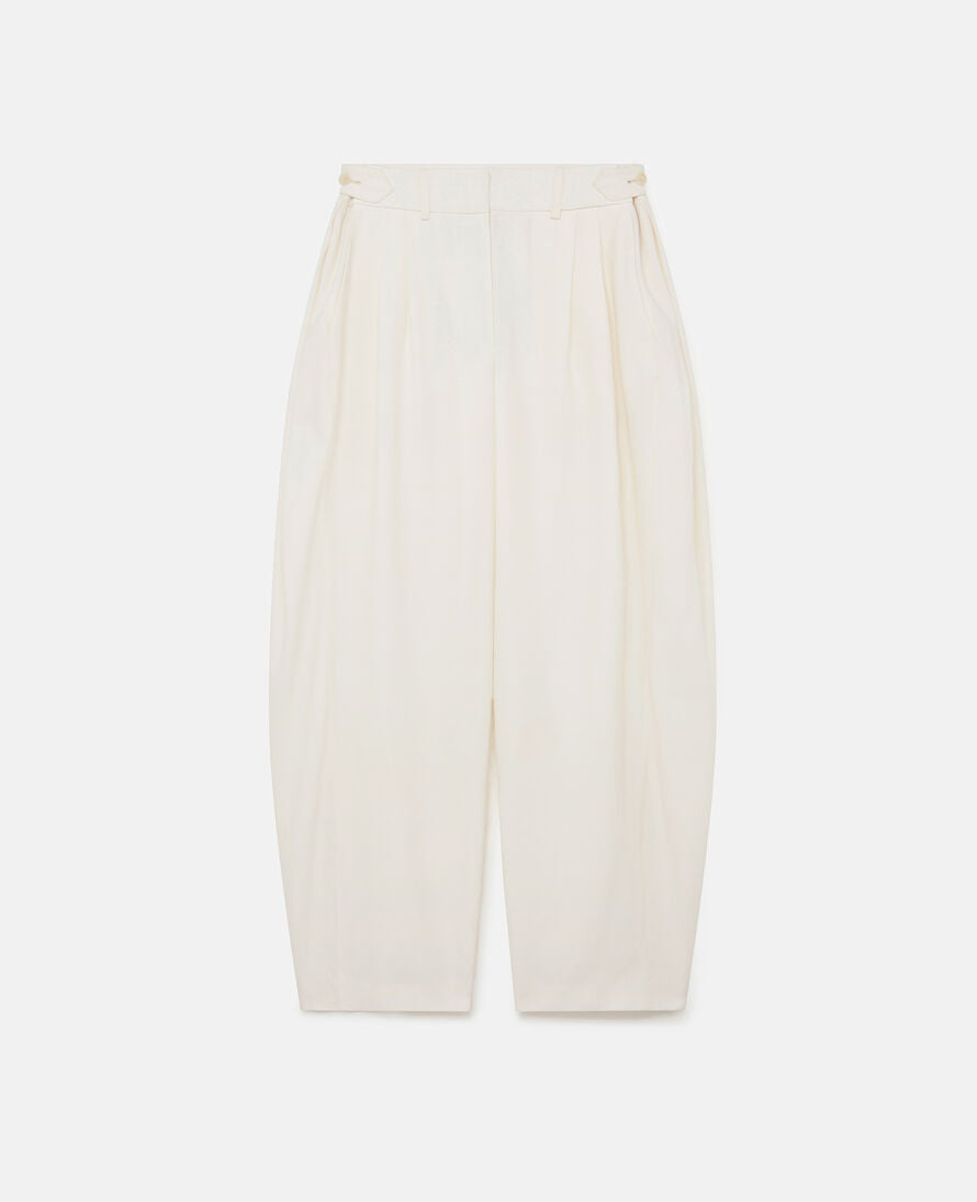 PLEATED WIDE LEG TROUSERS