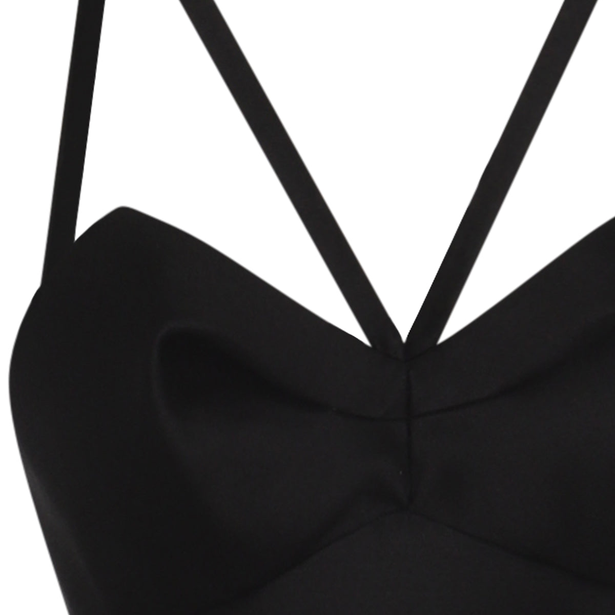 BLACK SILK MIDI DRESS