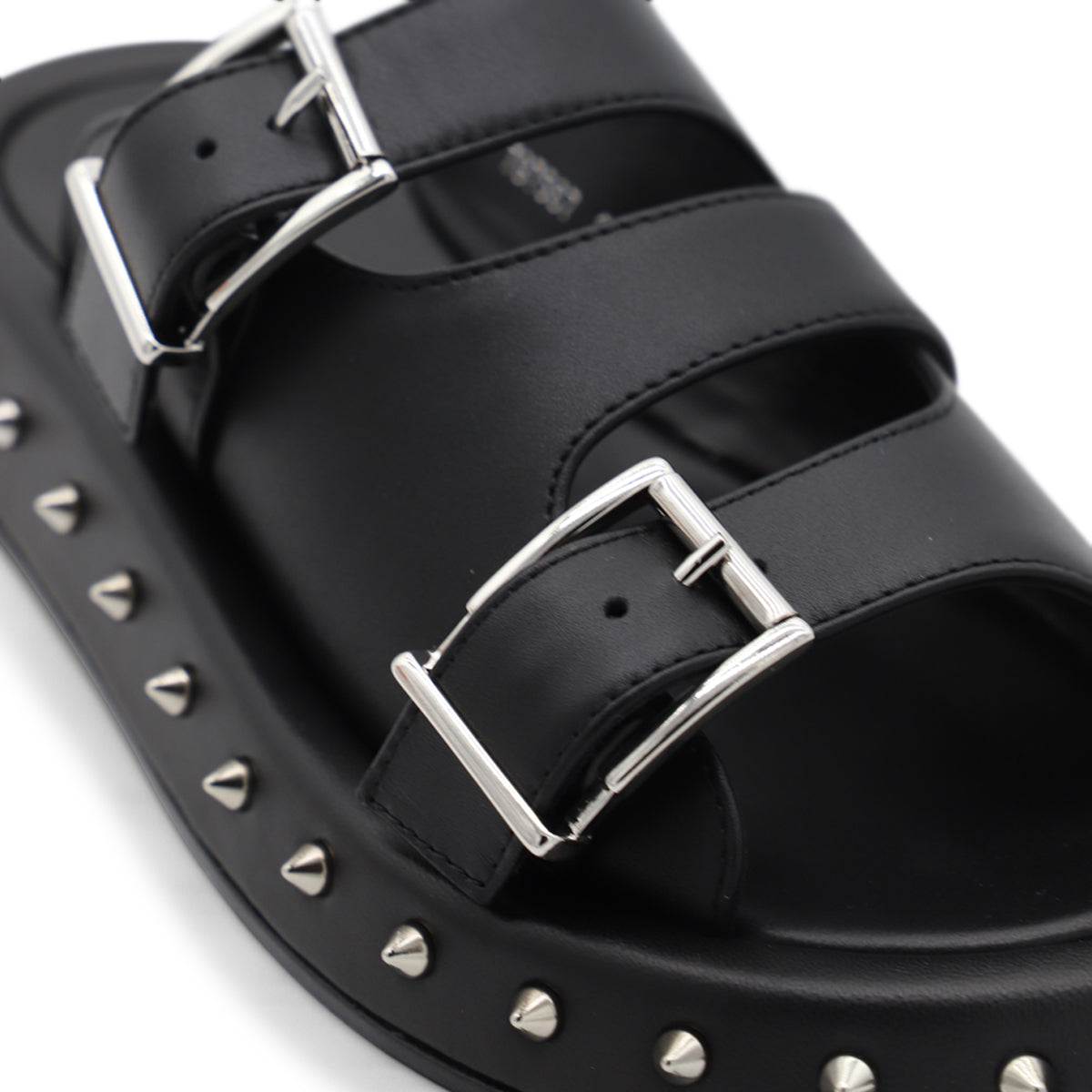 BLACK LEATHER SANDALS