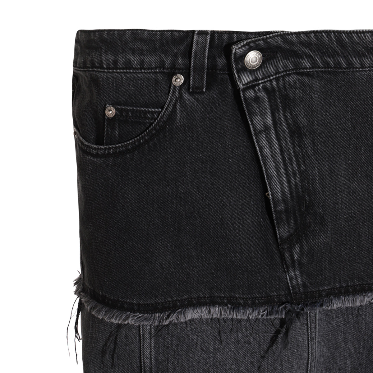 BLACK AND GREY COTTON SKIRT