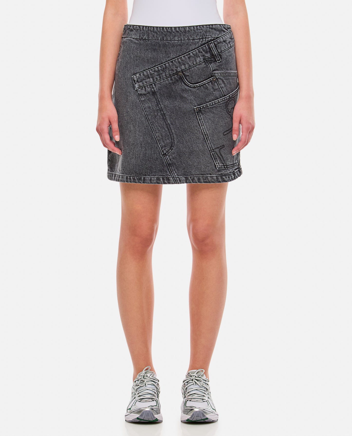 DENIM TWISTED SKIRT