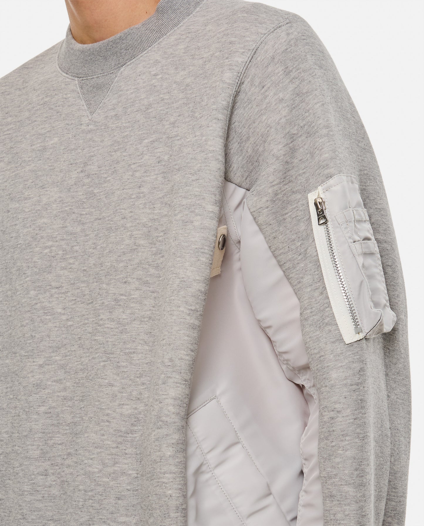 SPONGE SWEAT X NYLON TWILL PULLOVER