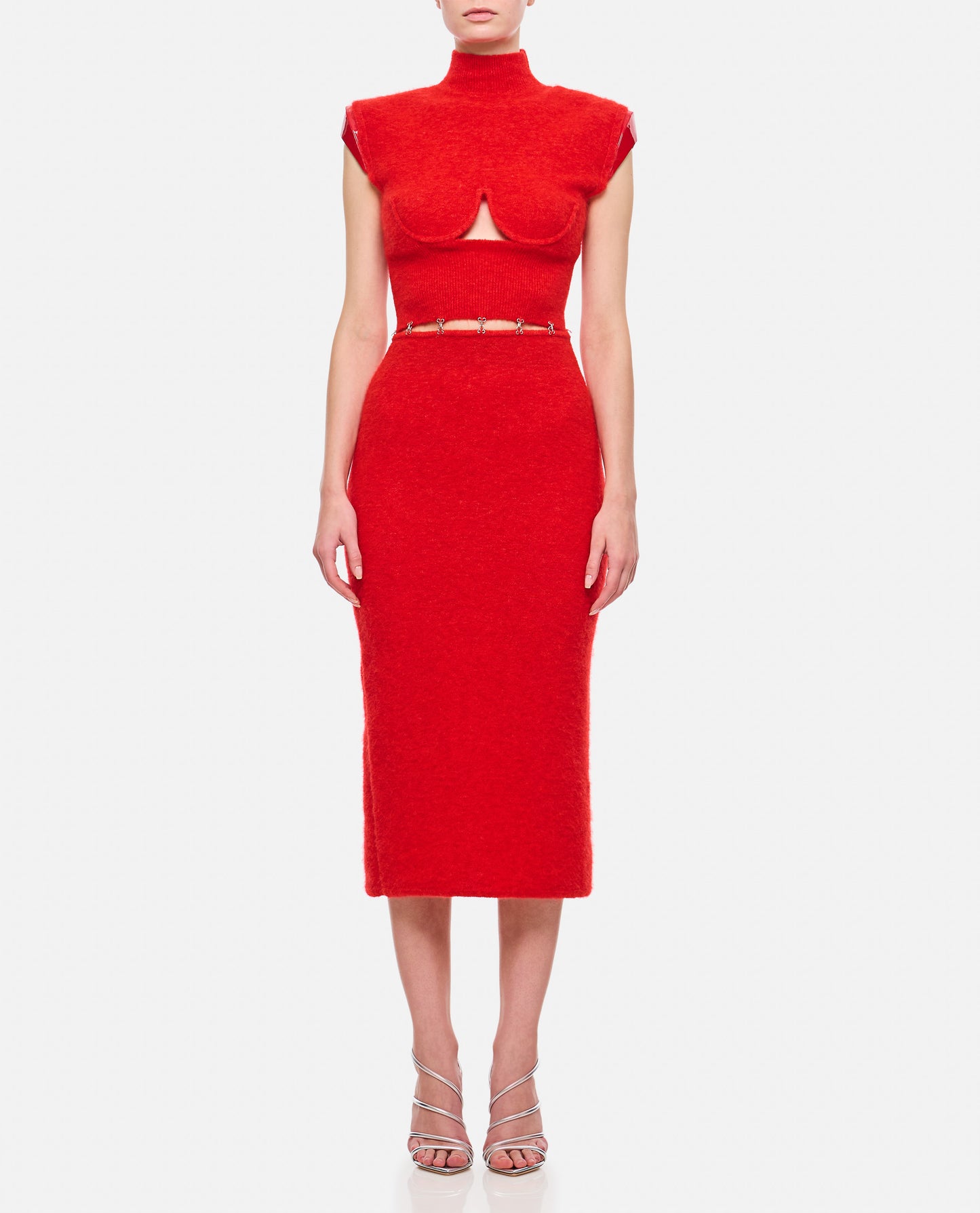 ALBINO CUT-OUT MOHAIR DRESS