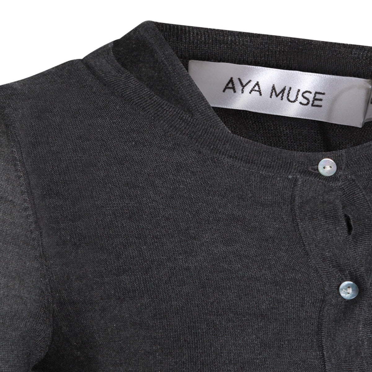 DARK GREY SILK MINI DRESS