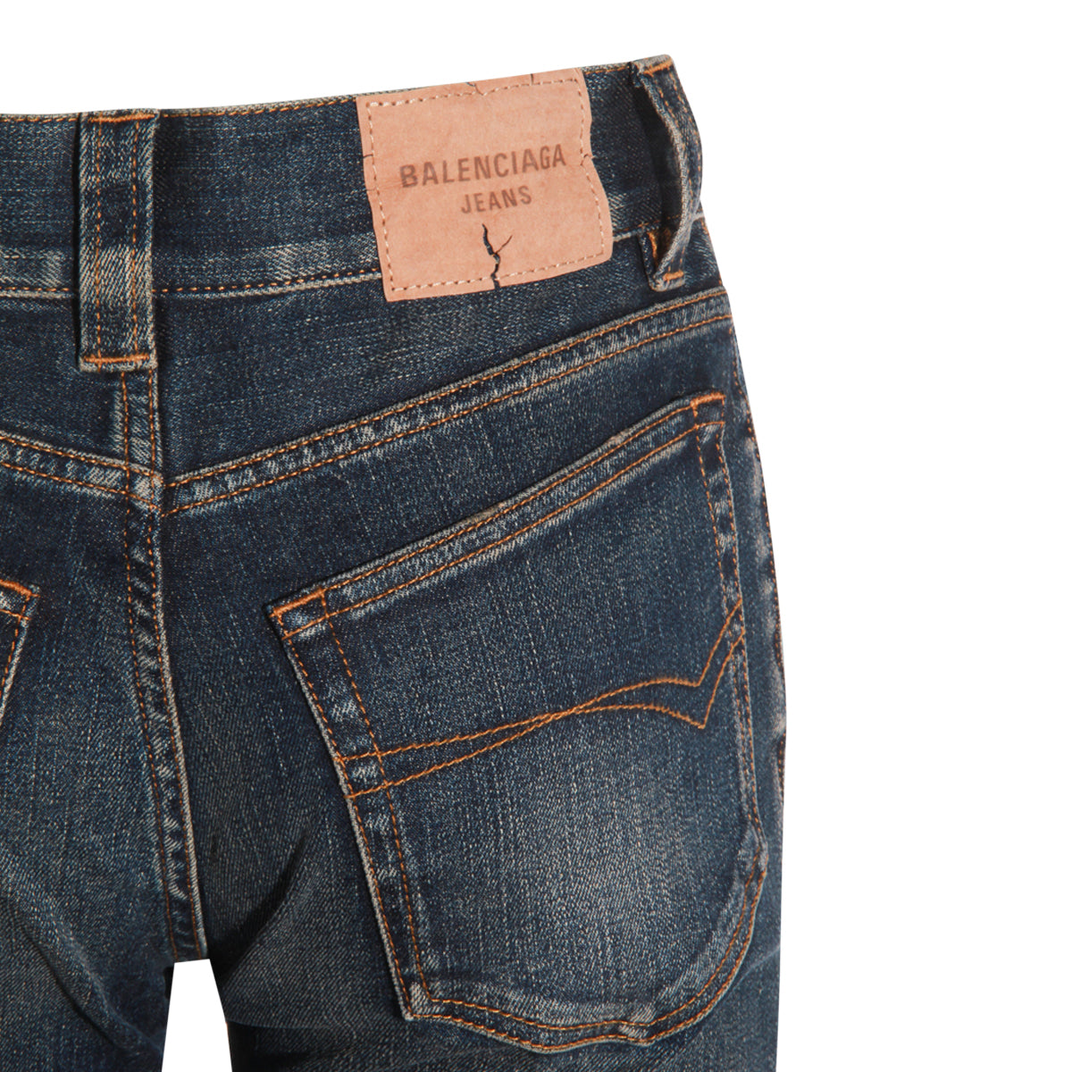 BLUE COTTON BOOTCUT JEANS