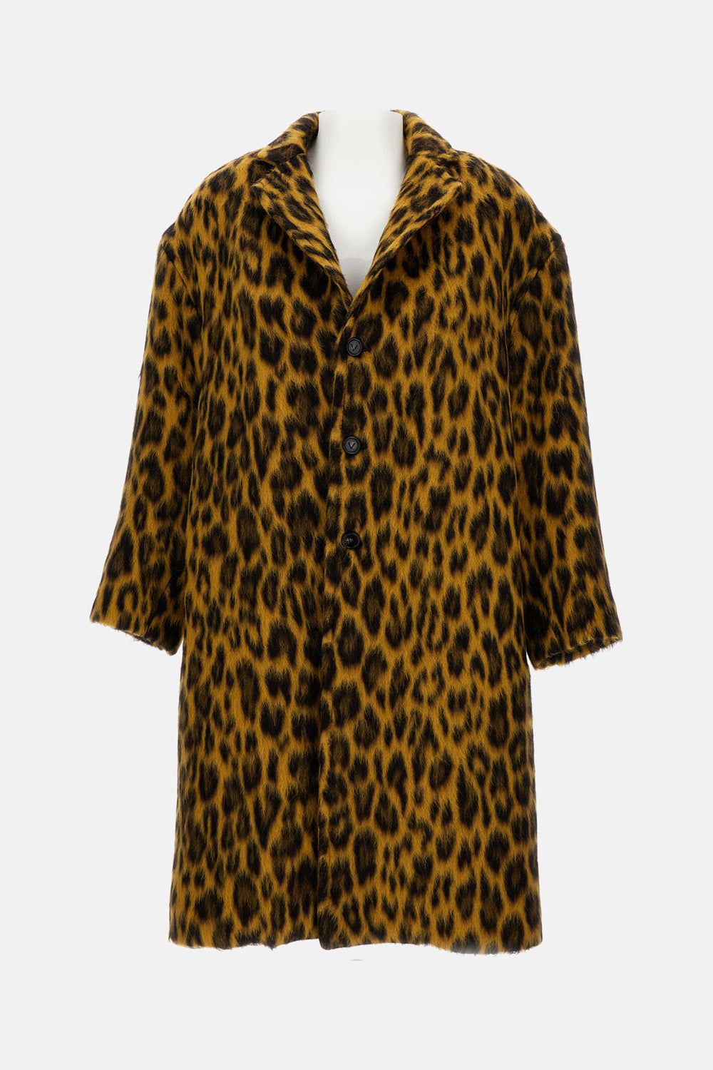 LEOPARD-PRINT ALPACA COAT