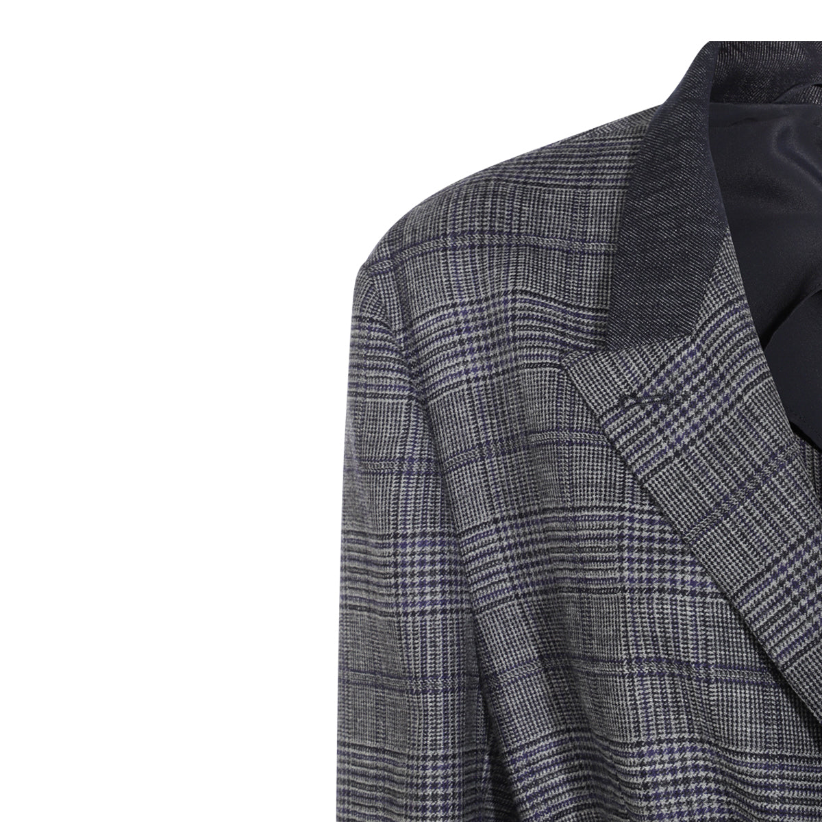 BLUE AND GREY WOOL BLAZER