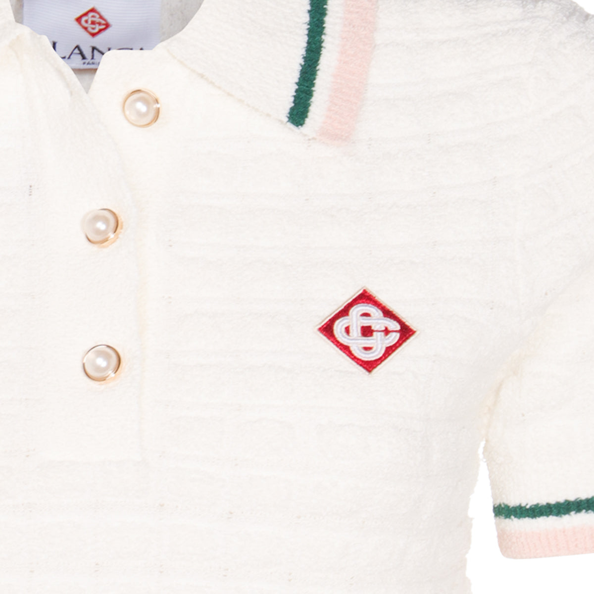 WHITE COTTON POLO SHIRT