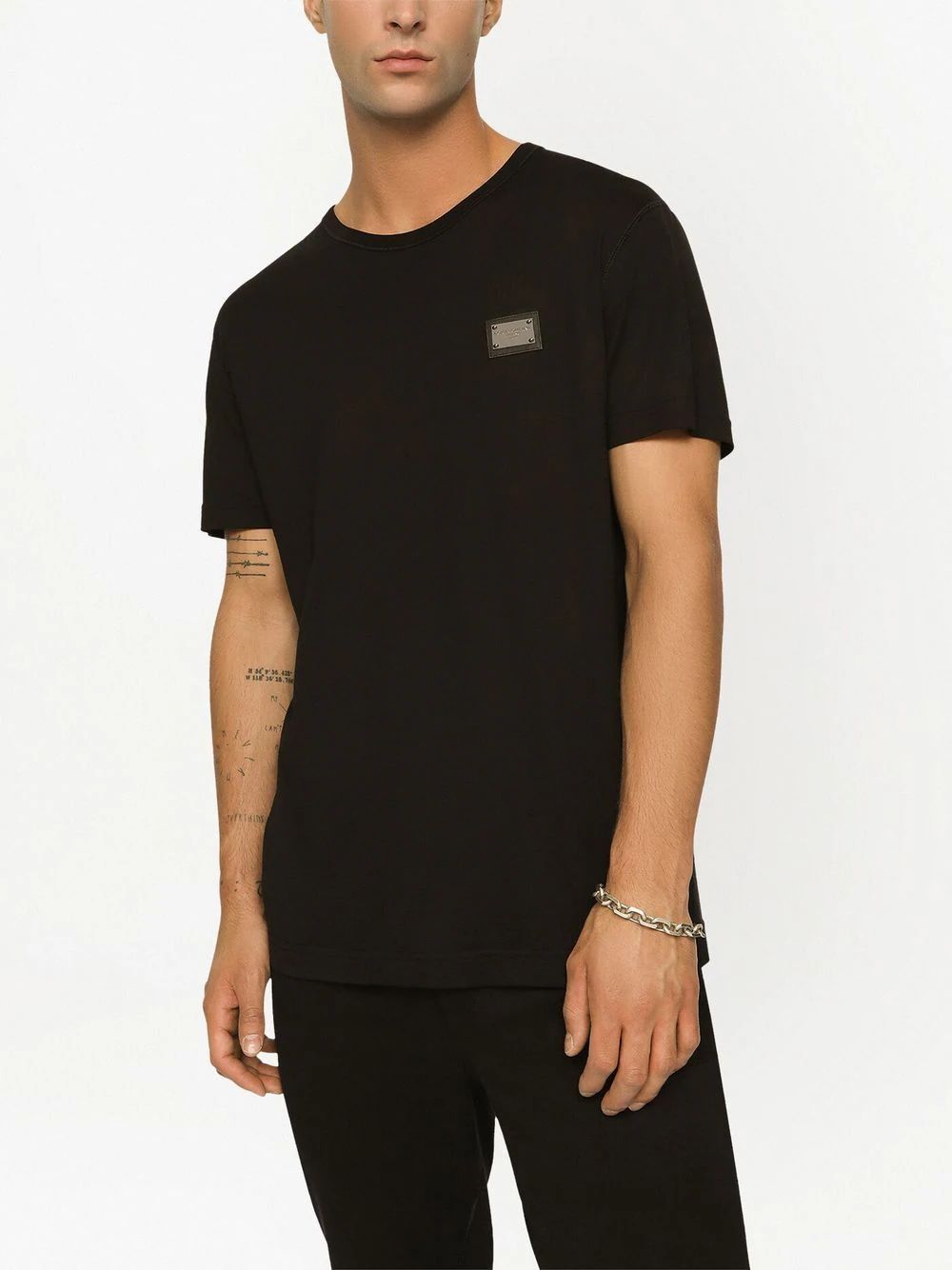 BLACK COTTON T-SHIRT