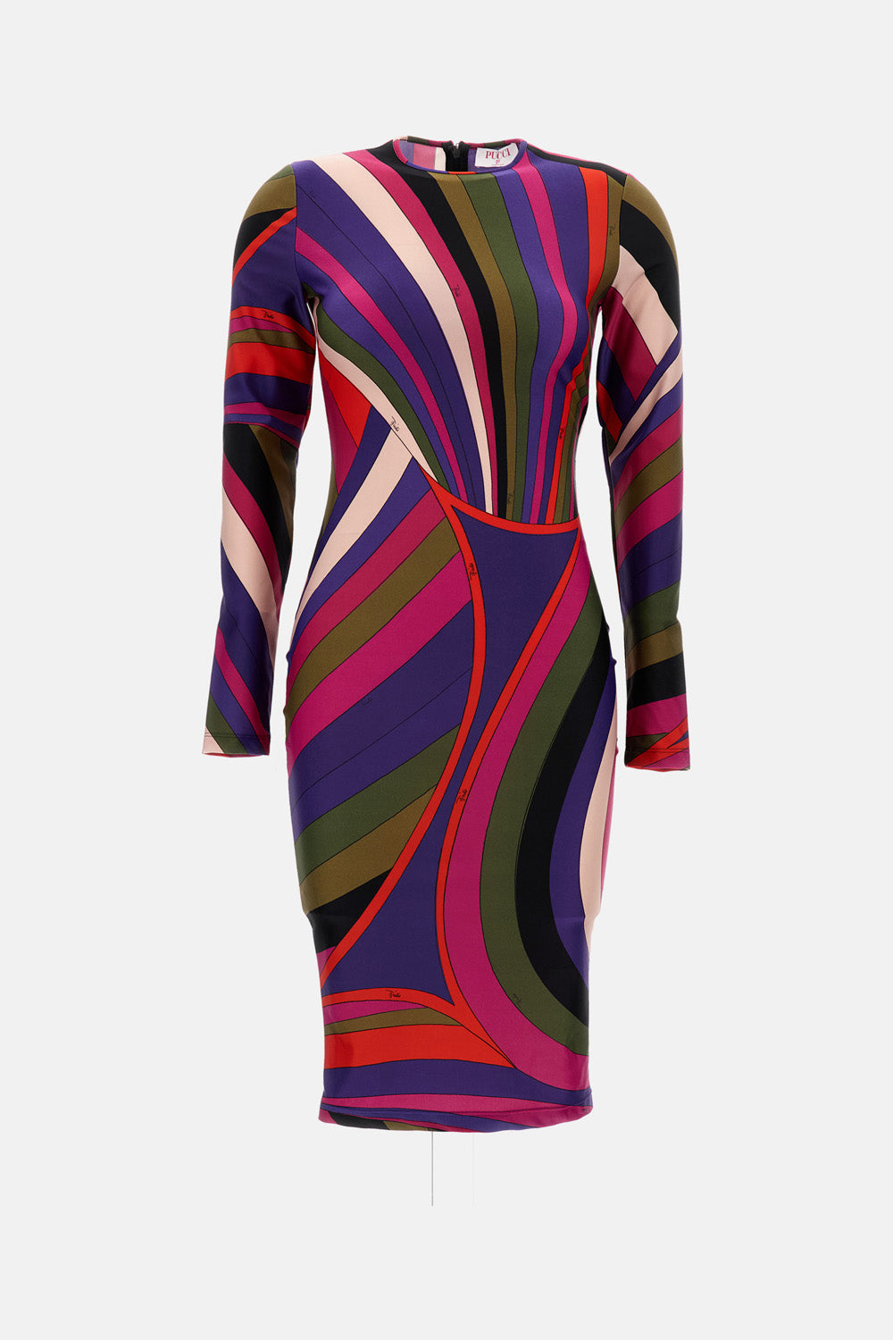 LYCRA DRESS WITH IRIDE PRINT