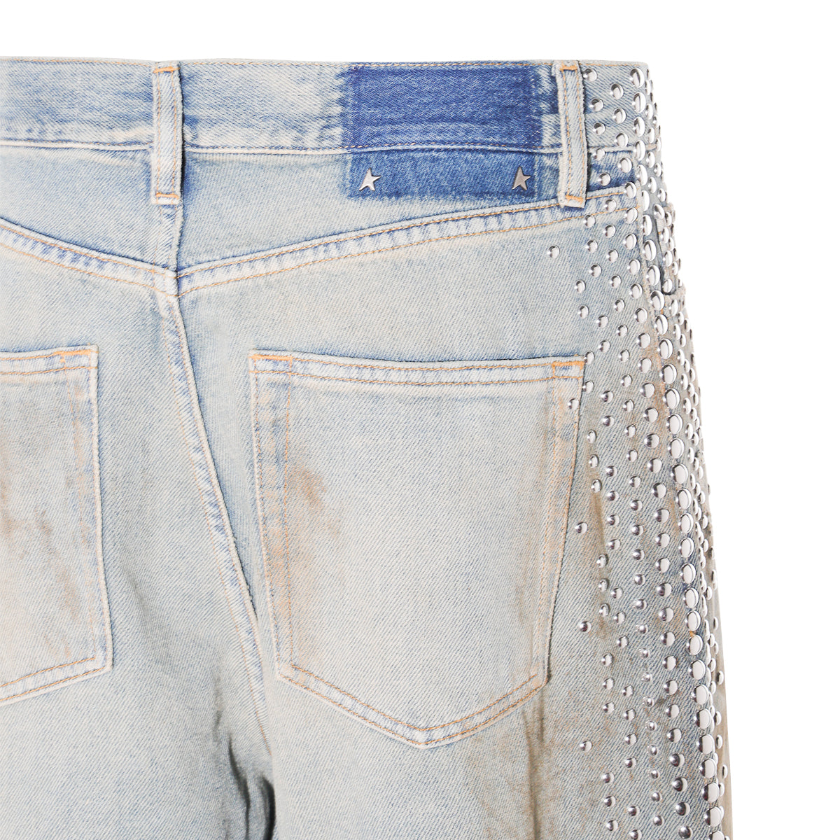 LIGHT BLUE COTTON DENIM JEANS