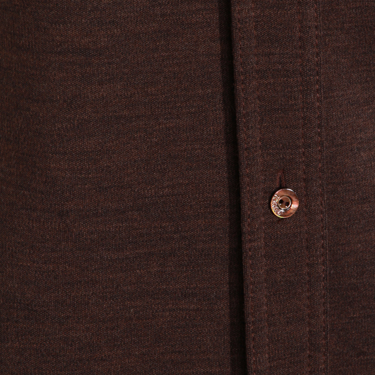 BROWN WOOL POLO SHIRT