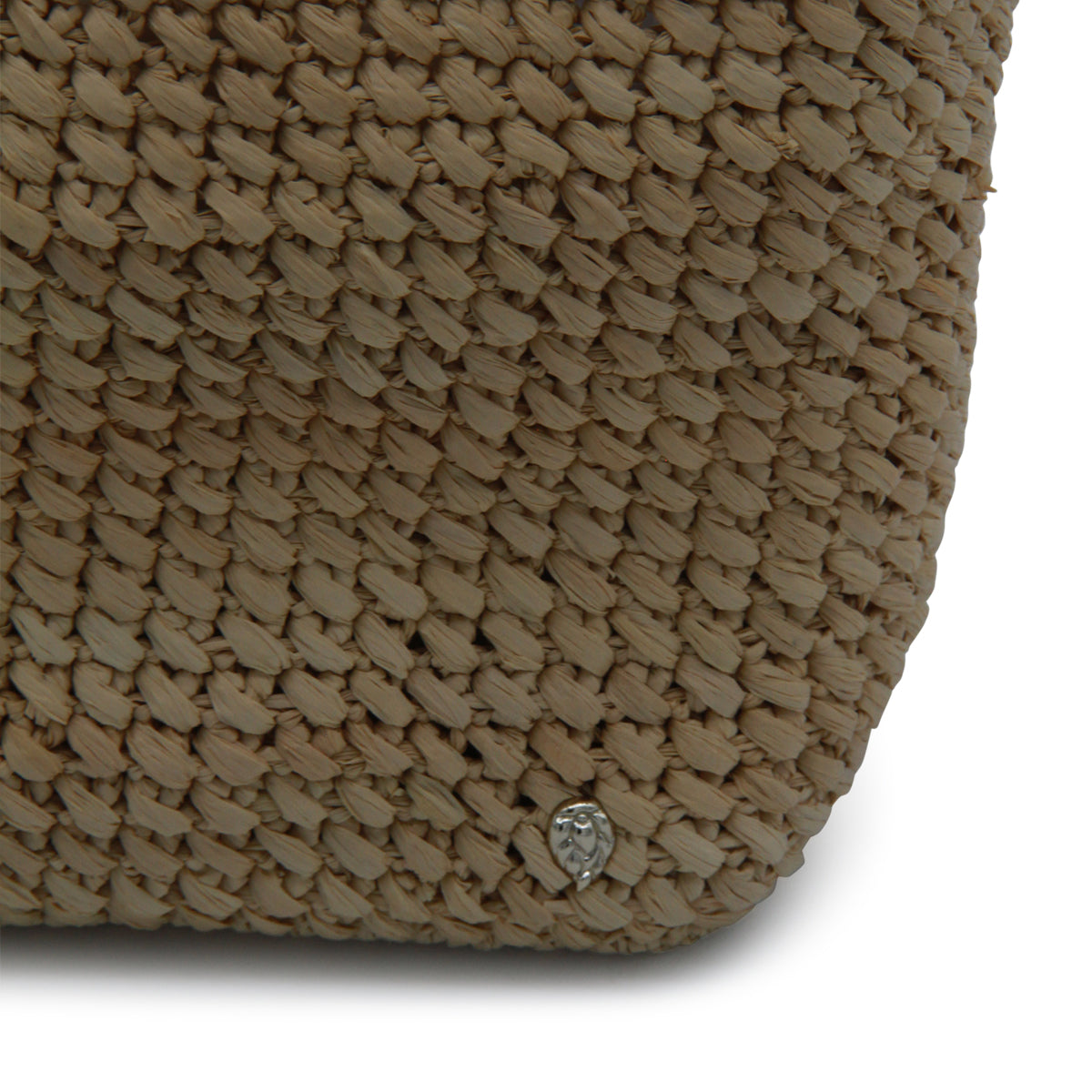 BEIGE RAFFIA SATCHEL
