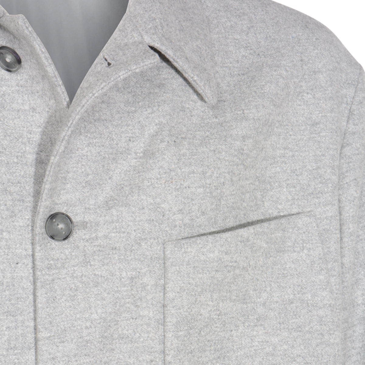 LIGHT GREY WOOL CASUAL JACKET