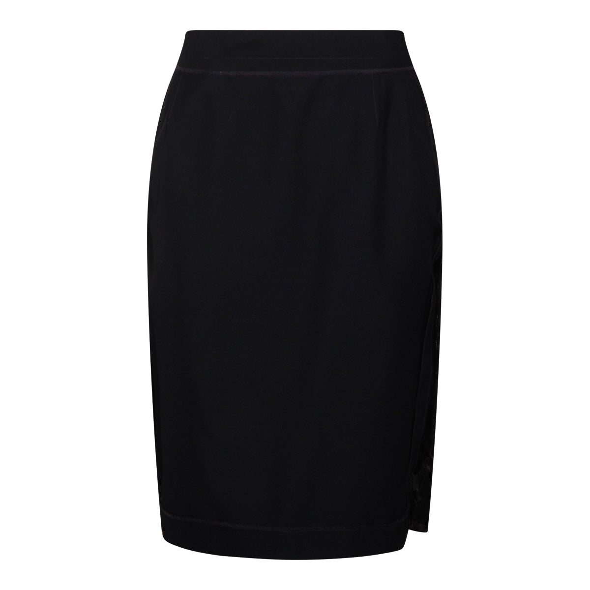 BLACK AND BLUE MIDI SKIRT