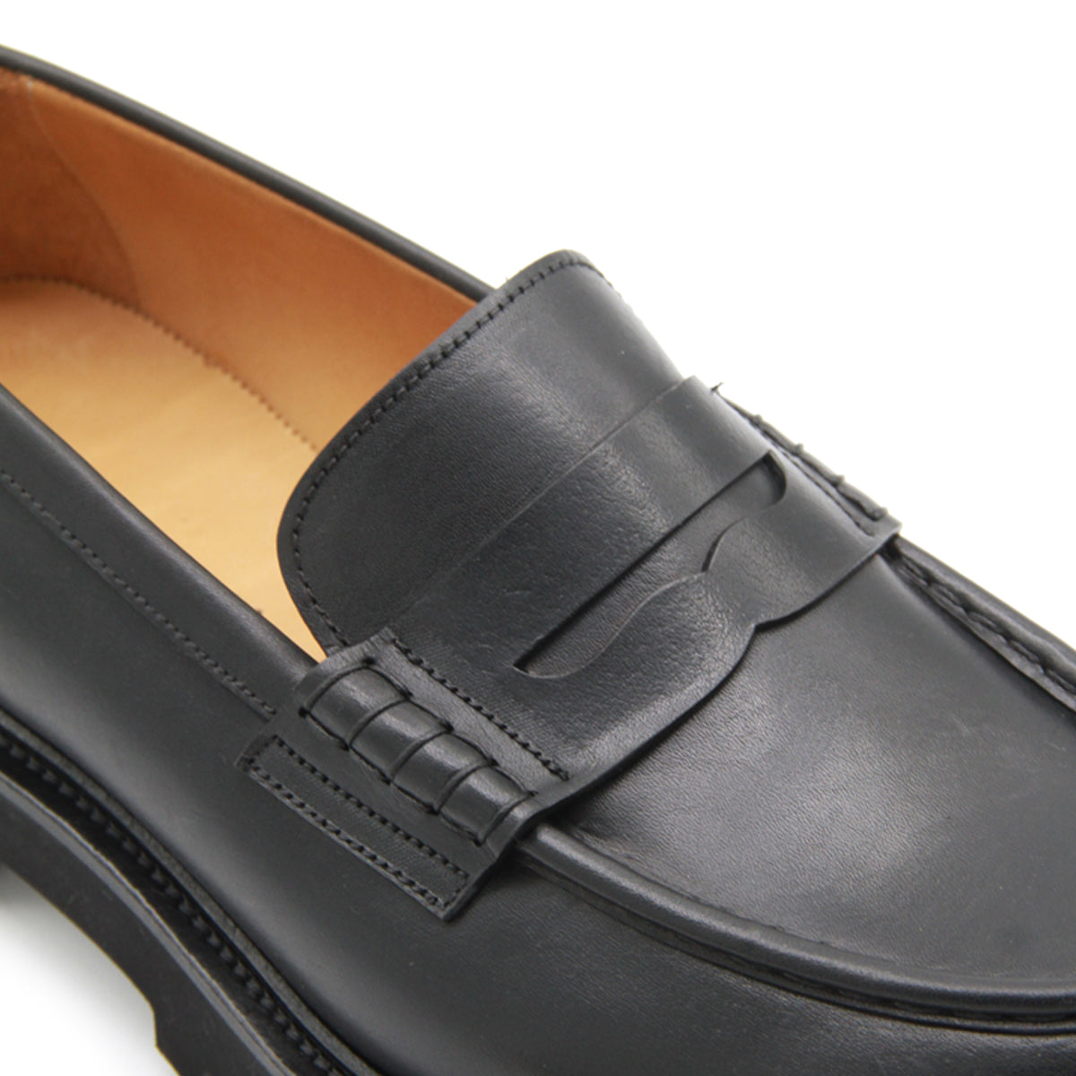 BLACK LEATHER LOAFERS