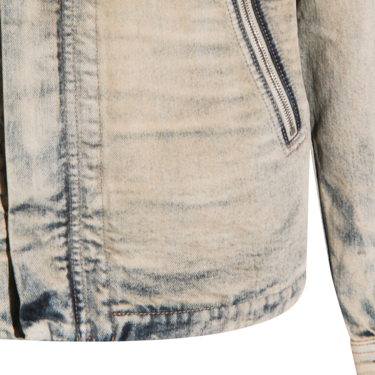 WHITE COTTON DENIM JACKET