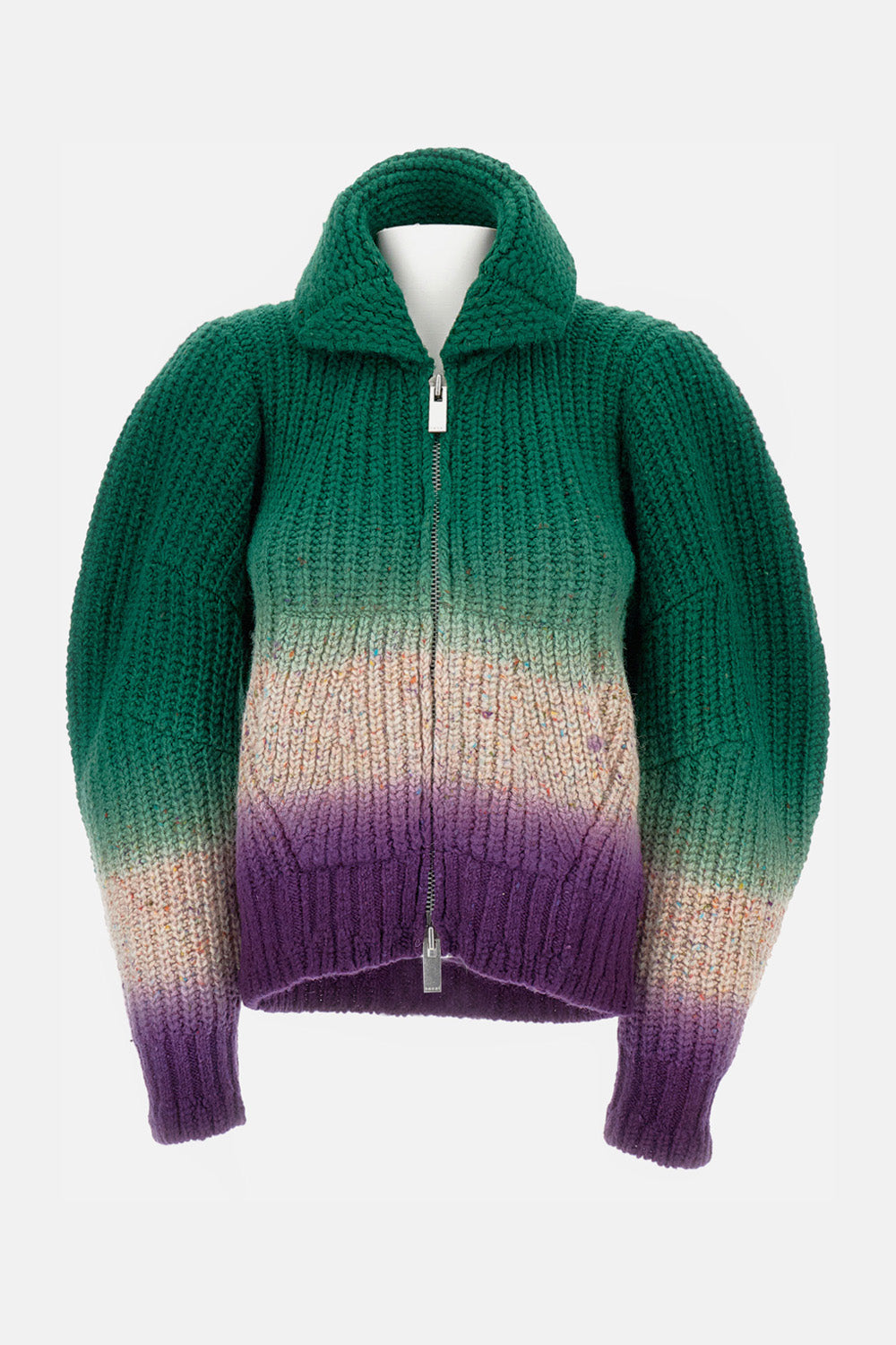 TIE-DYE WOOL KNIT BLOUSON