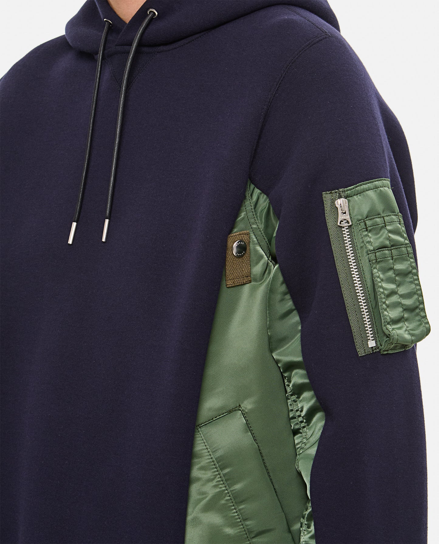 SPONGE SWEAT X NYLON TWILL PULLOVER