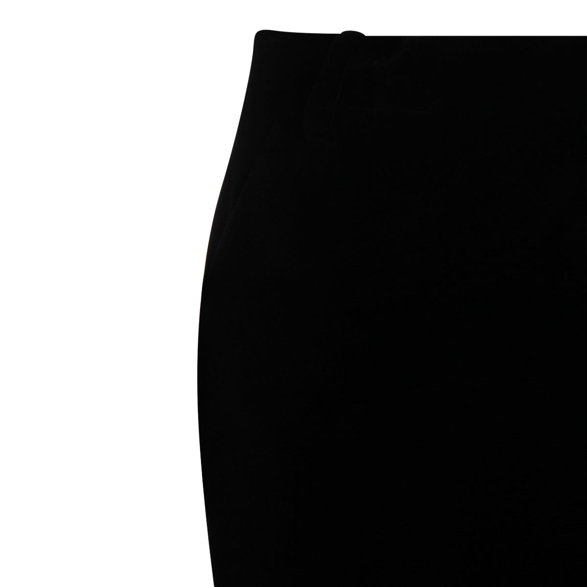 BLACK COTTON MIDI SKIRT