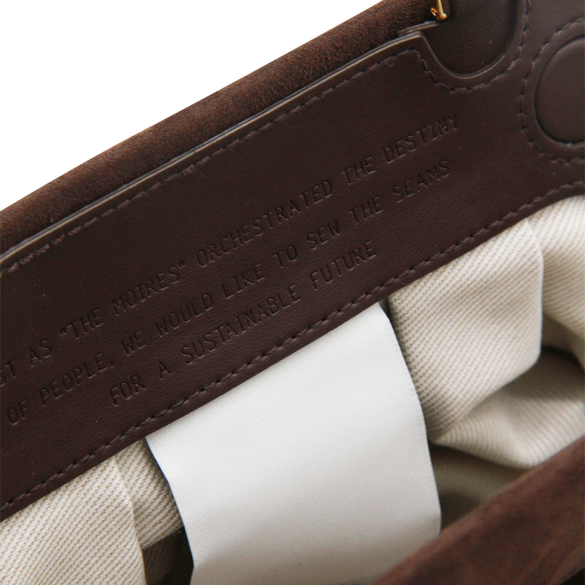 BROWN SUEDE TIA CLUTCH