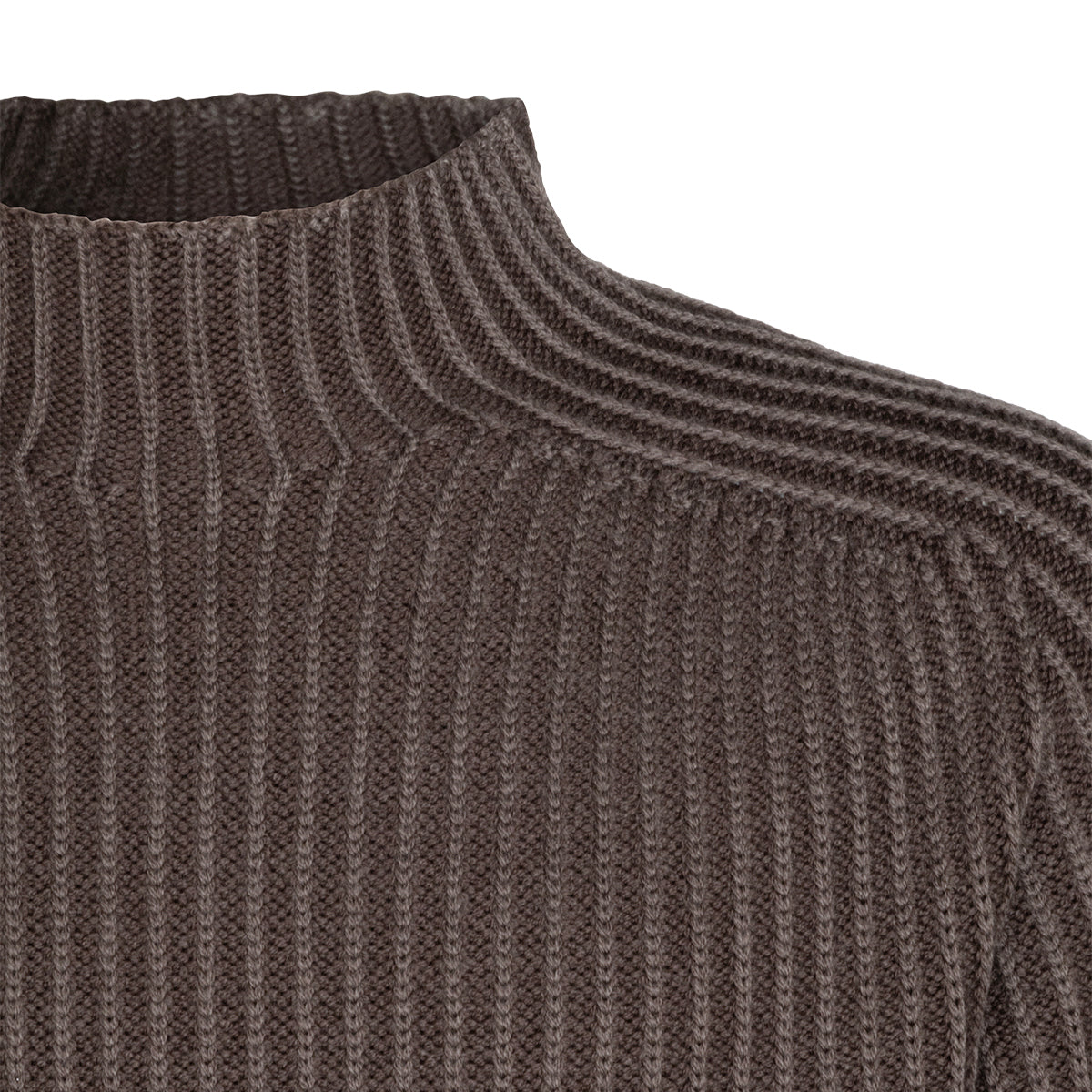 BROWN WOOL KNITWEAR