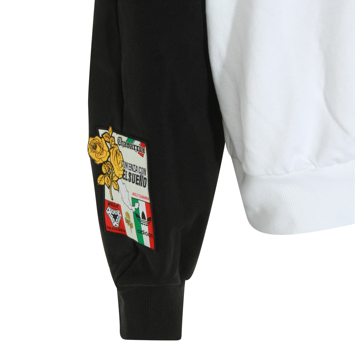 BLACK AND WHITE COTTON SWEATSHIRT