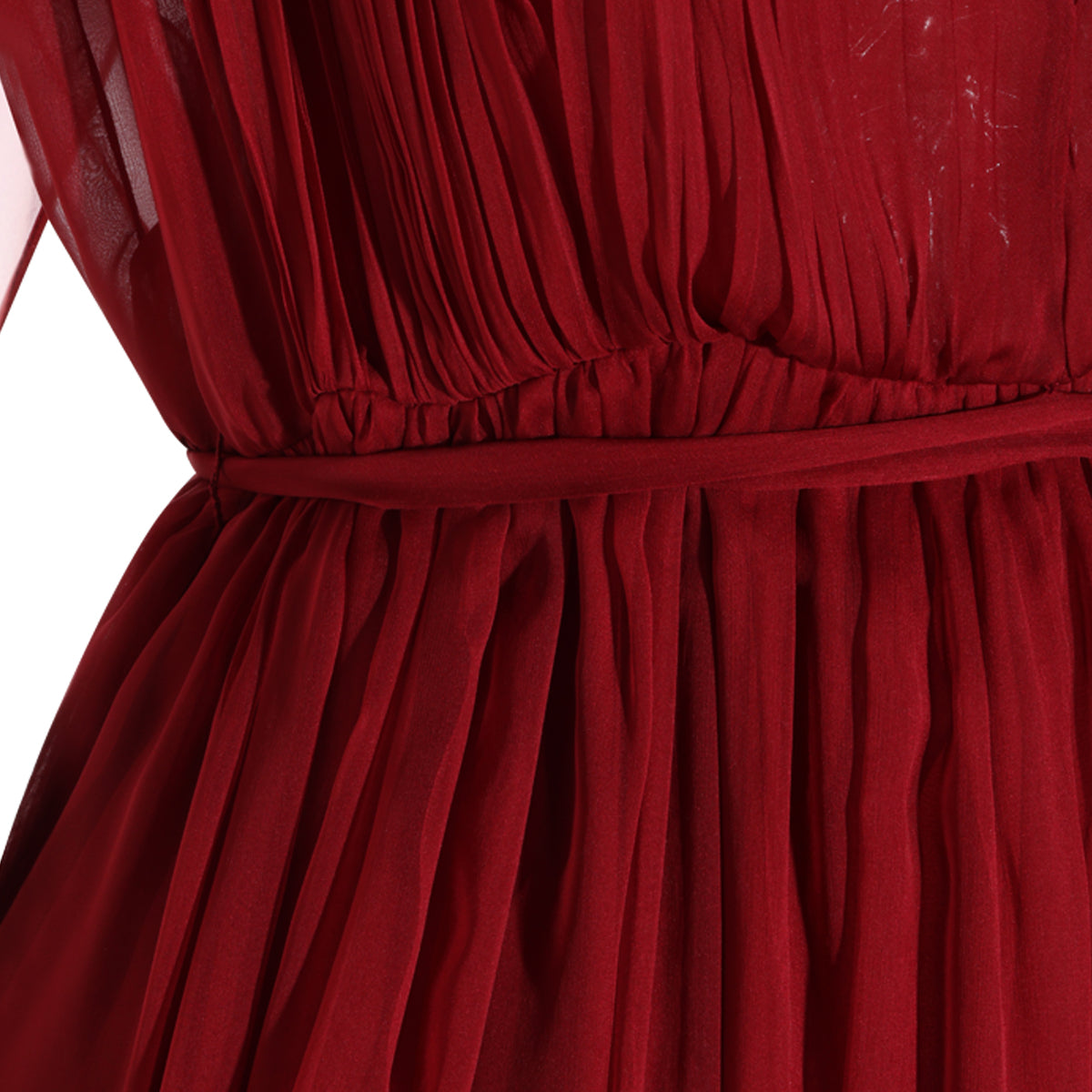 BORDEAUX SILK LONG DRESS