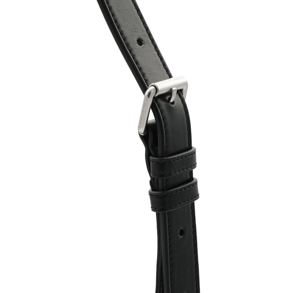 BLACK LEATHER CROSSBODY BAG