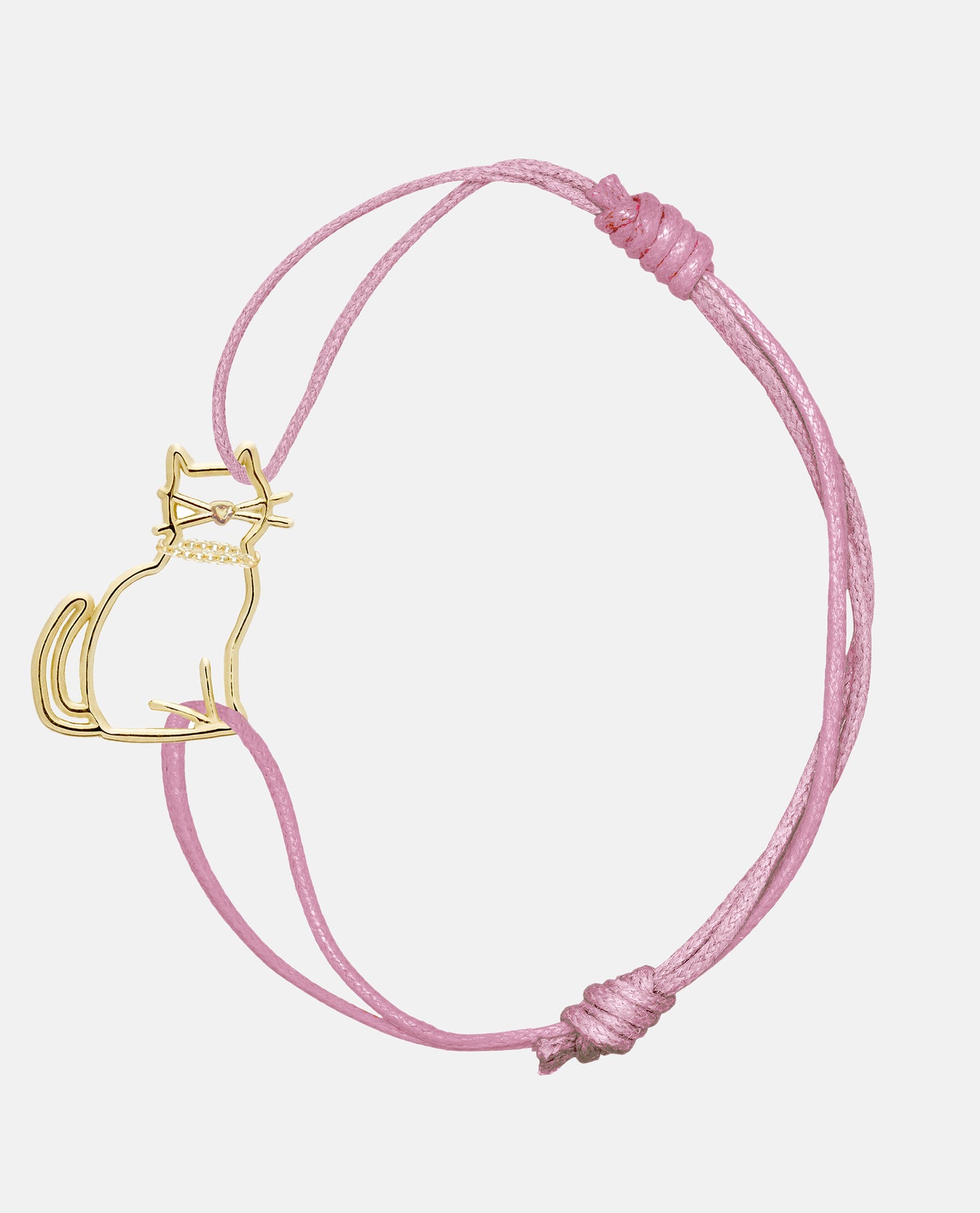 MIAU PINK CORD BRACELET