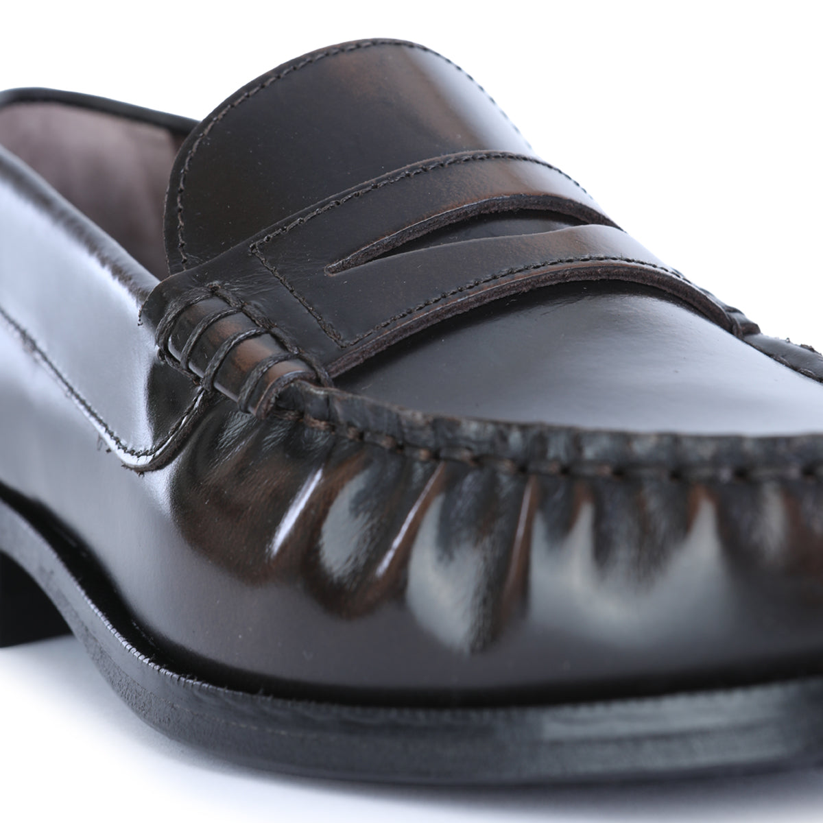 COFFEE LEATHER LOAFERS