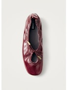 ROSALIND BURGUNDY PATENT LEATHER BALLET FLATS