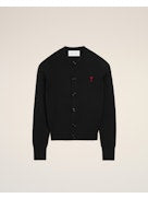 CREWNECK CARDIGAN WITH AMI DE COEUR