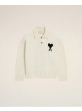 POLO SWEATER WITH CONTRASTED AMI DE COEUR