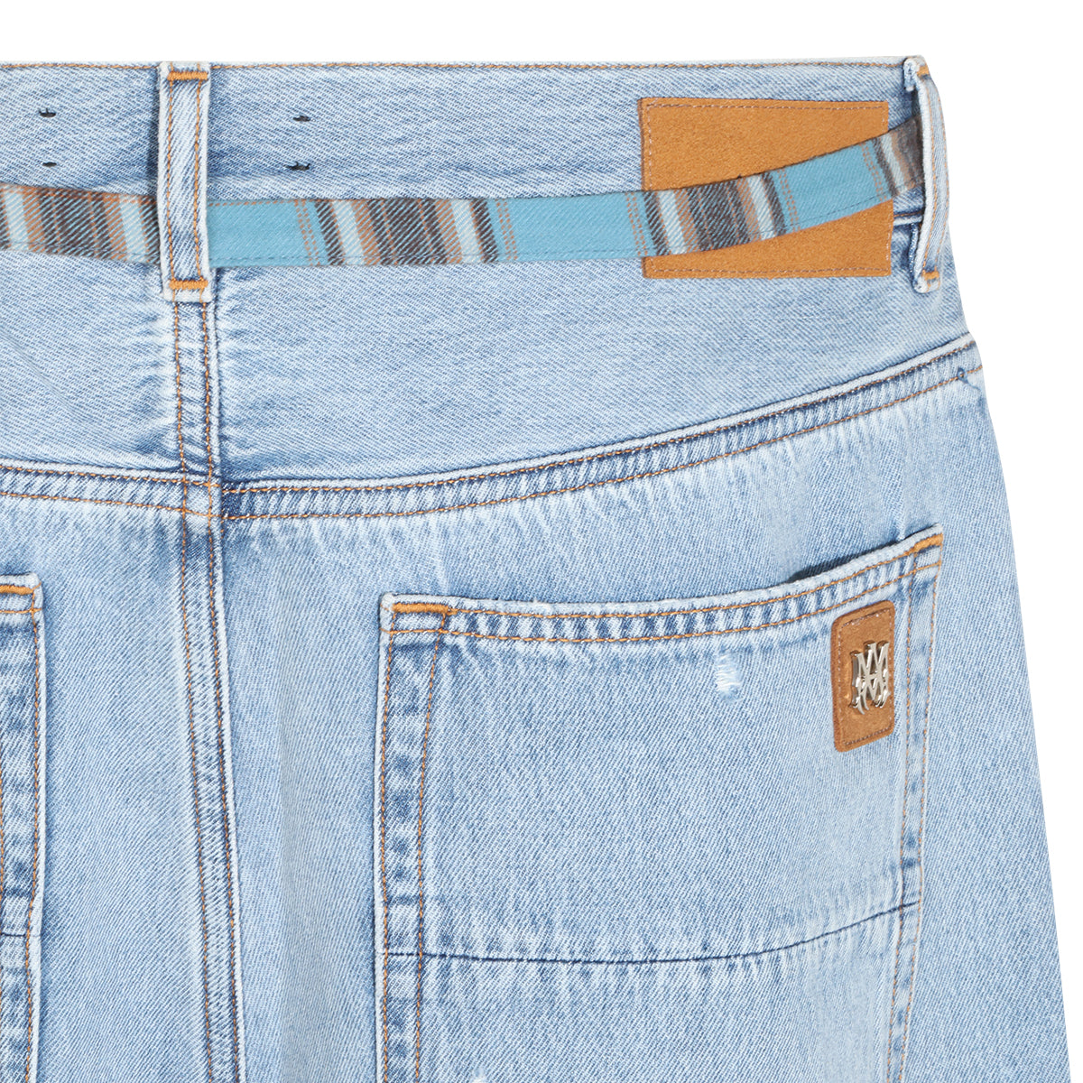 SURFRIDER INDIGO FLANNEL REPAIR DENIM JEANS
