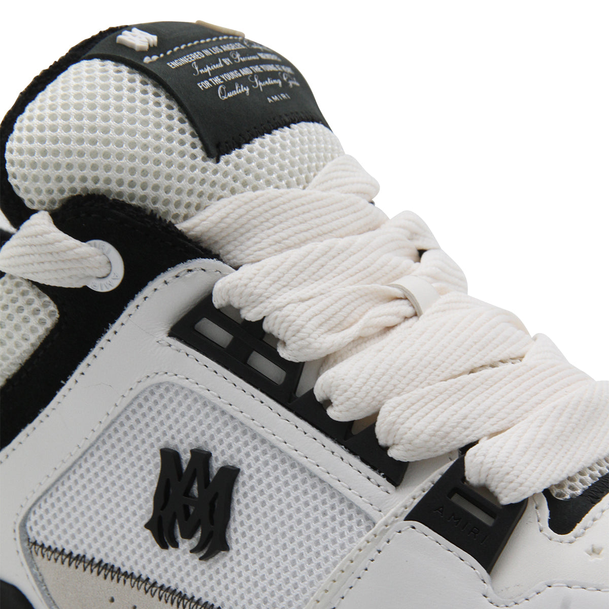 WHITE AND BLACK MA-1 SNEAKERS