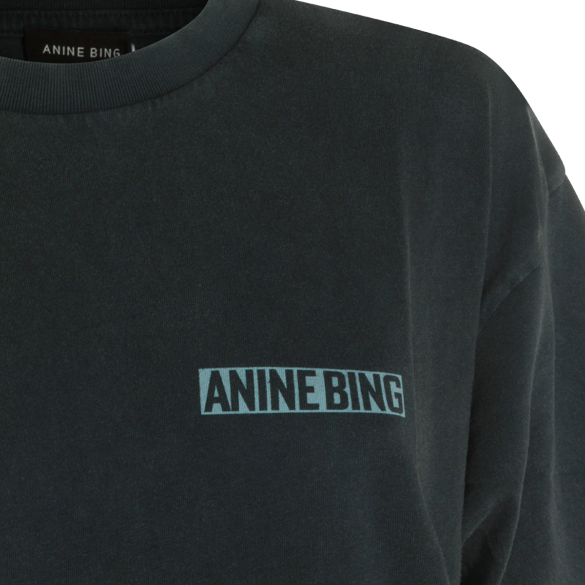 BLACK COTTON CADE TEE PALM T-SHIRT