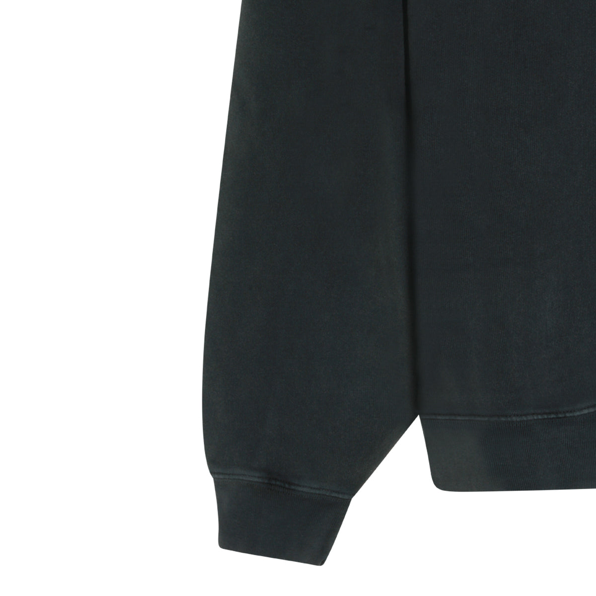 WASHED BLACK COTTON MILES PALM SWEATSHIRT
